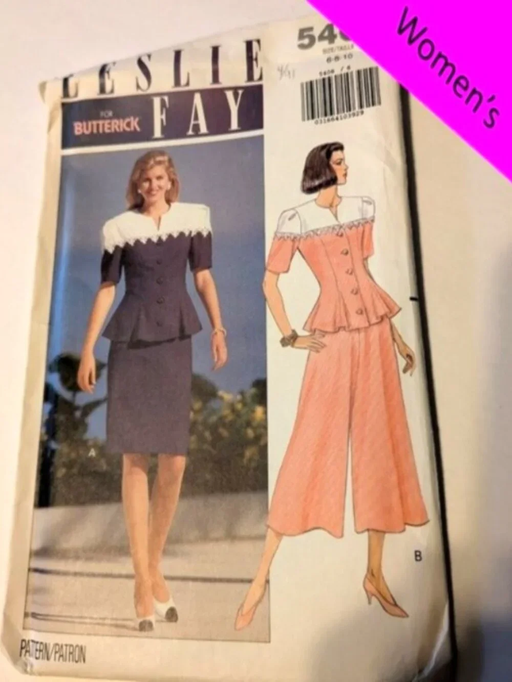 Butterick 5406 Sewing Pattern EASY Top, Skirt, Culottes Leslie Fay UNCUT